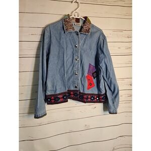 Vintage Chico Design BOHO BEADED Jacket‎  Size 2